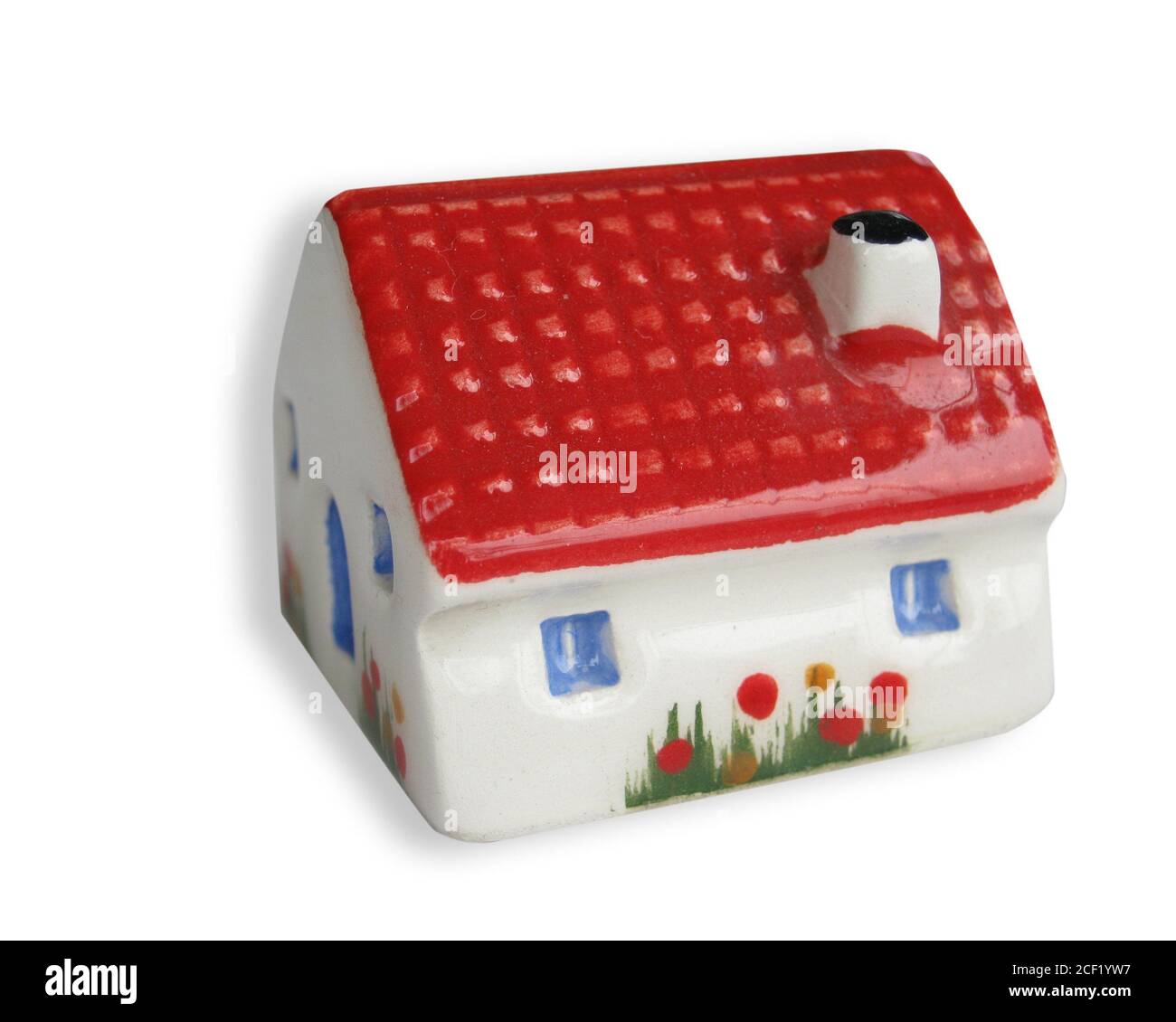 handcrafted souvenir of house made in ceramic. Stock Photo