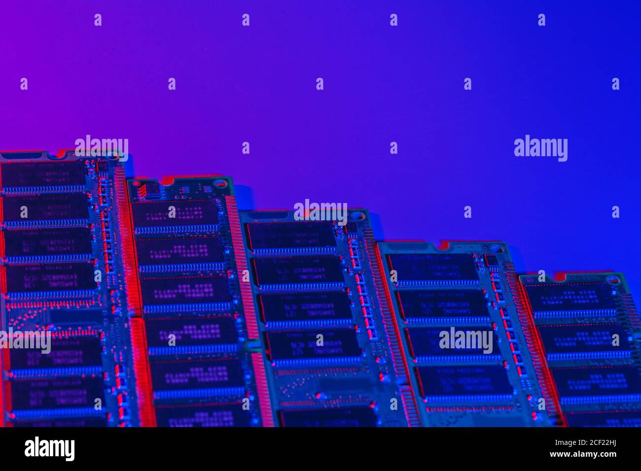 computer random access memory (RAM) close up Stock Photo