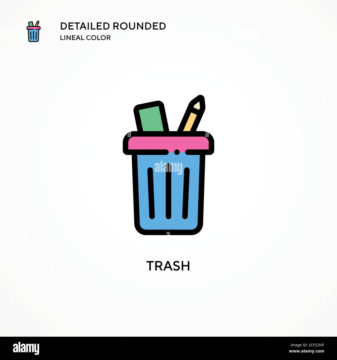 Trash vector icon. Modern vector illustration concepts. Easy to edit ...