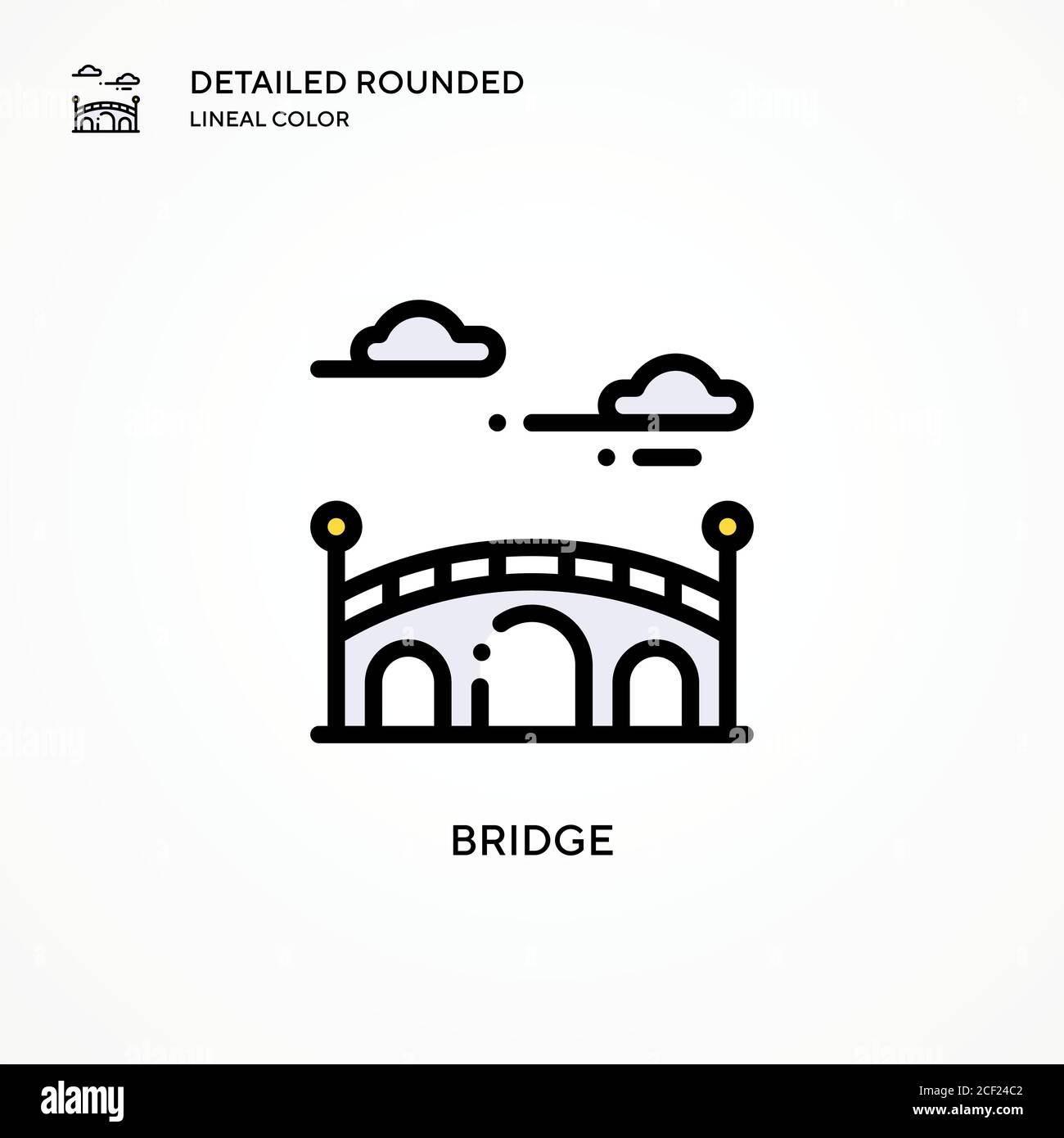 Bridge vector icon. Modern vector illustration concepts. Easy to edit and customize. Stock Vector