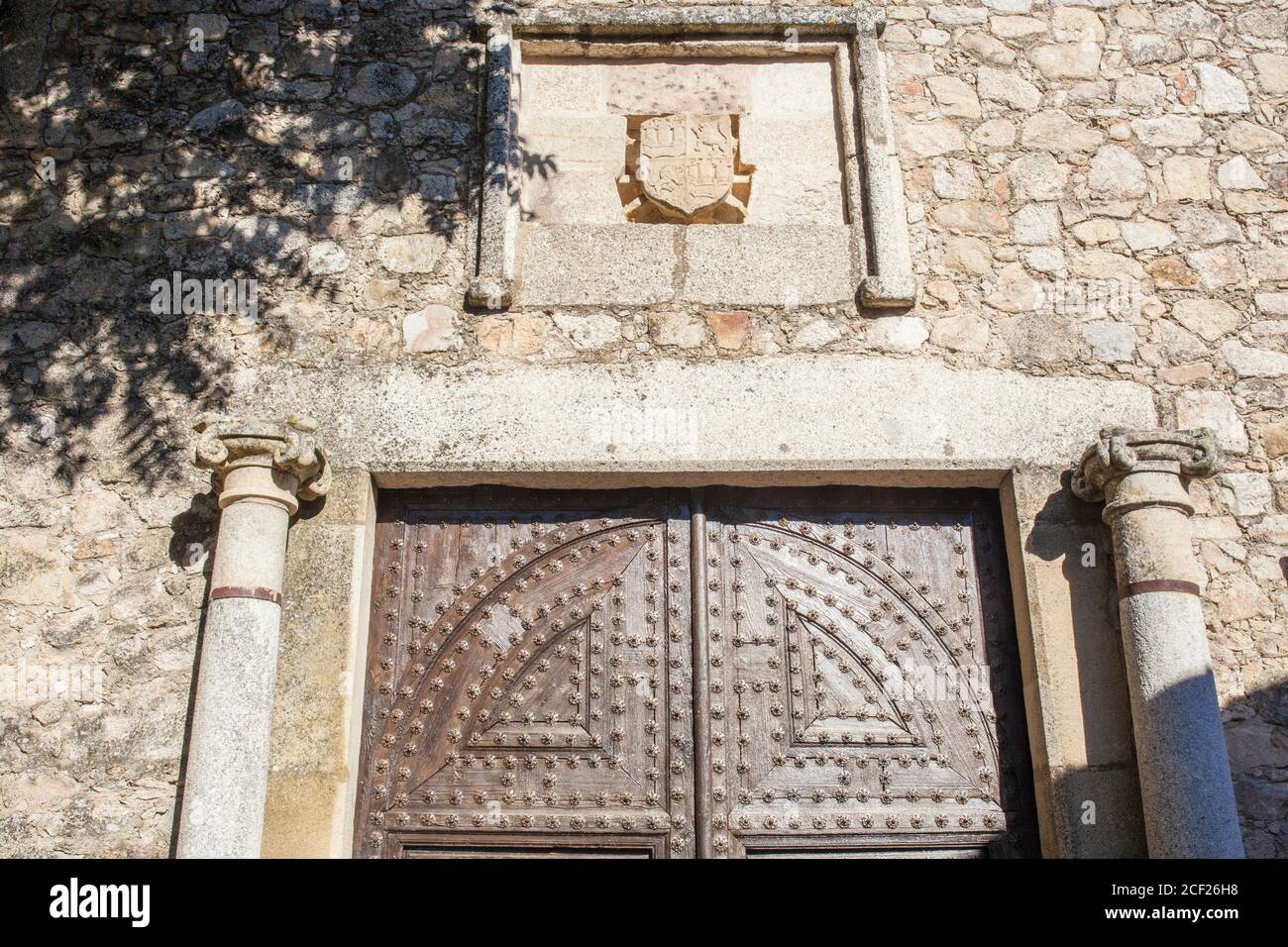 Museo del Coria, Centre for promoting the art and cultural heritage of Trujillo. Former 15th century franciscan convent, Caceres, Spain. Stock Photo
