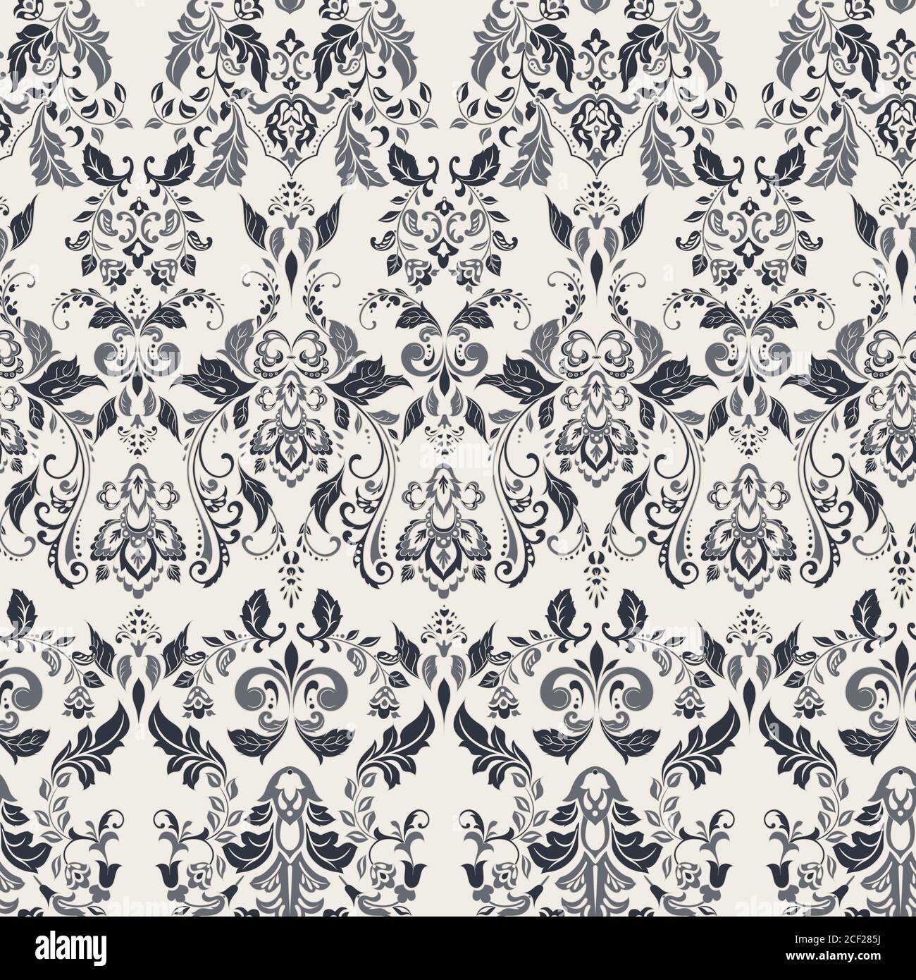 Seamless vintage vector background. Vector floral wallpaper baroque style pattern Stock Vector
