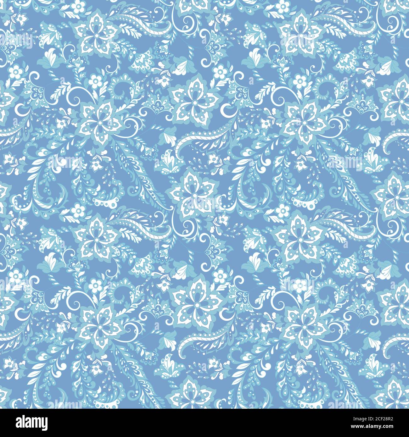 vintage flowers seamless pattern. Ethnic floral vector background Stock ...