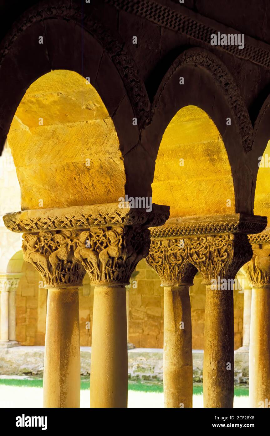 Romanesque Capitals.Cloister of Sto. Domingo de Silos.Silos (Burgos