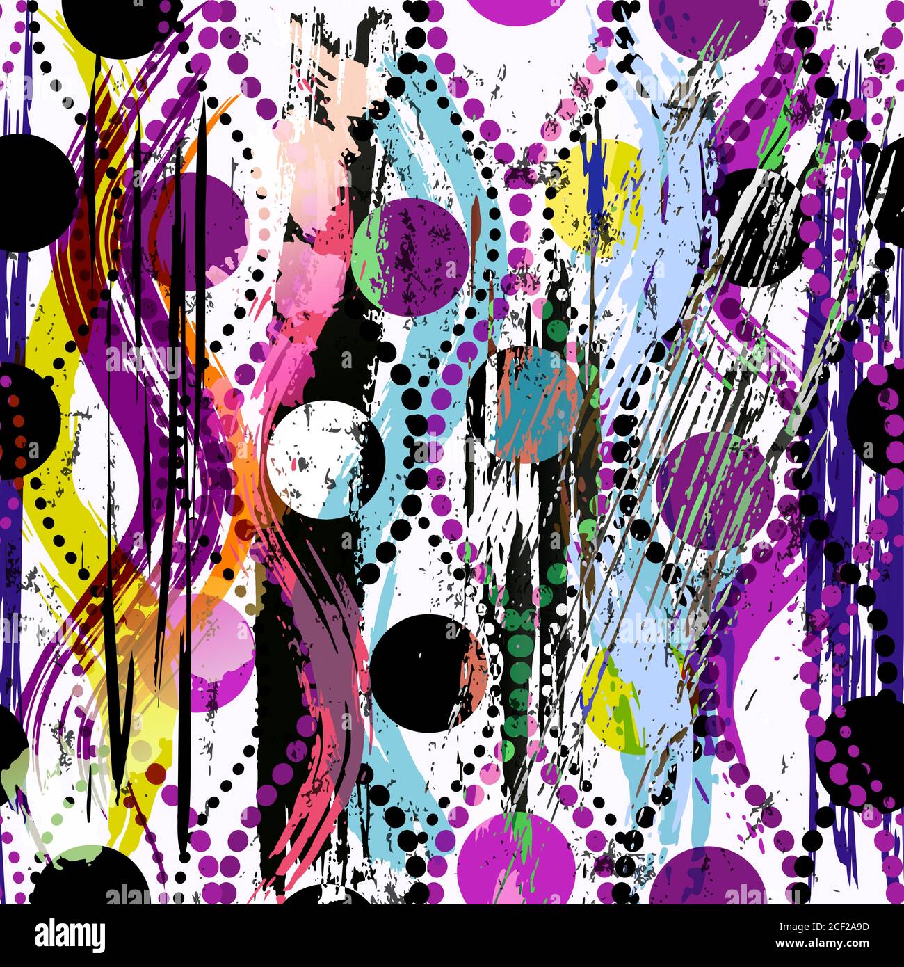 abstract pattern background, with circles, waves, strokes and splashes, grungy Stock Vector