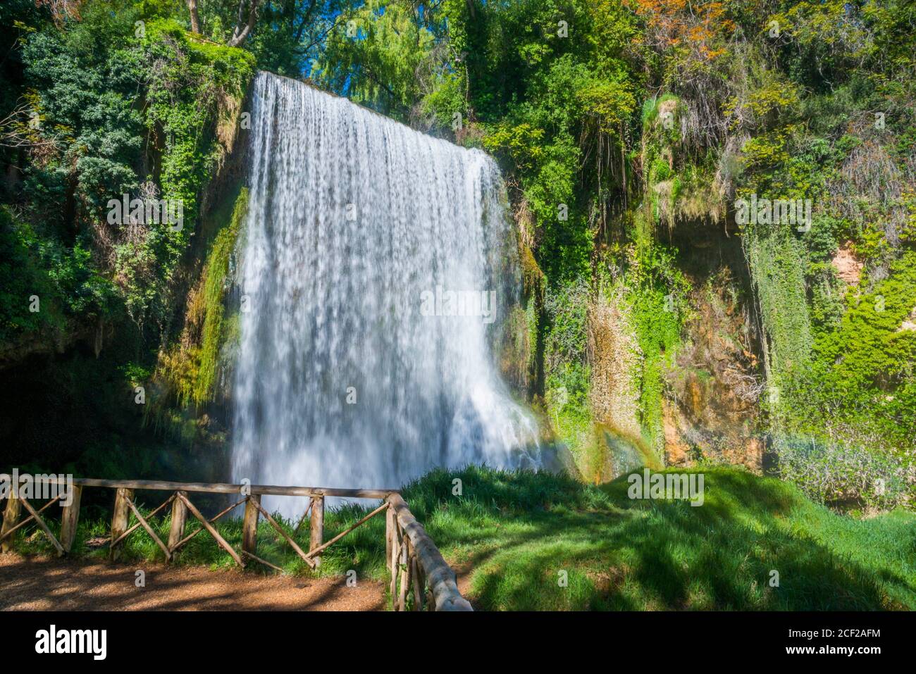 La Caprichosa cascade. Monasterio de Piedra Natural Park, Nuevalos, Zaragoza province, Aragon, Spain. Stock Photo