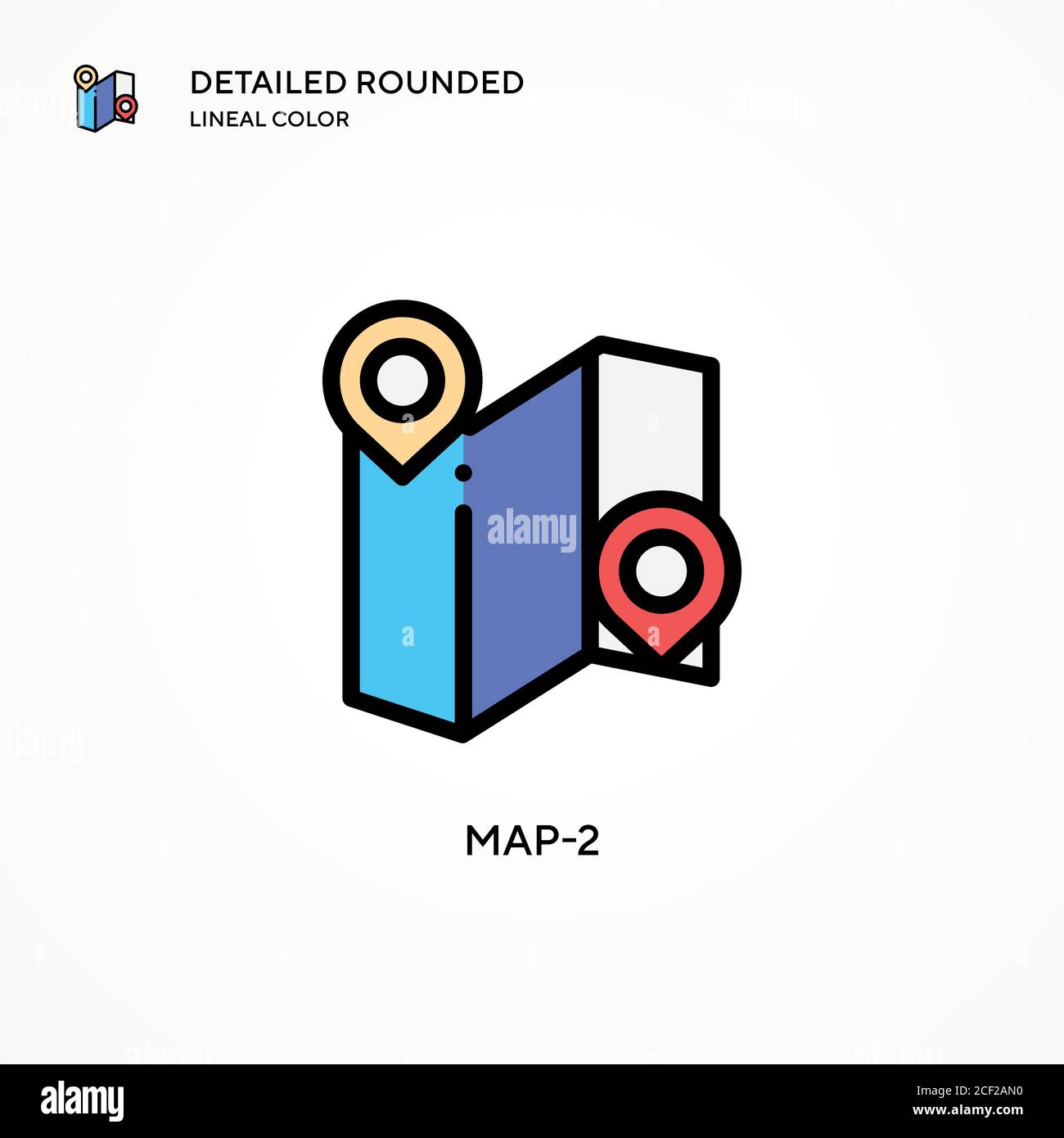 Map-2 vector icon. Modern vector illustration concepts. Easy to edit ...