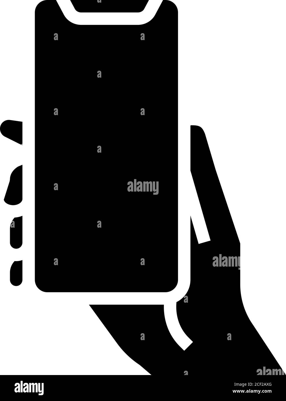 mobile phone glyph icon vector illustration Stock Vector Image & Art ...
