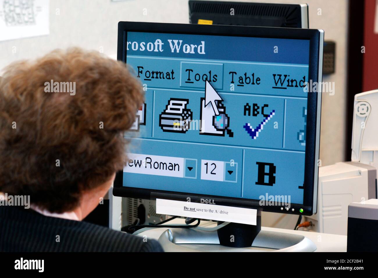 Special computer screen & mouse for visually impaired people at social