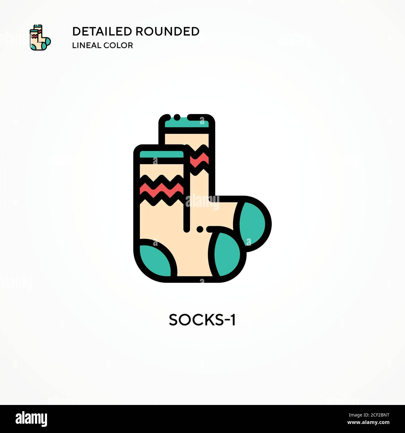 Socks-1 vector icon. Modern vector illustration concepts. Easy to edit and customize. Stock Vector
