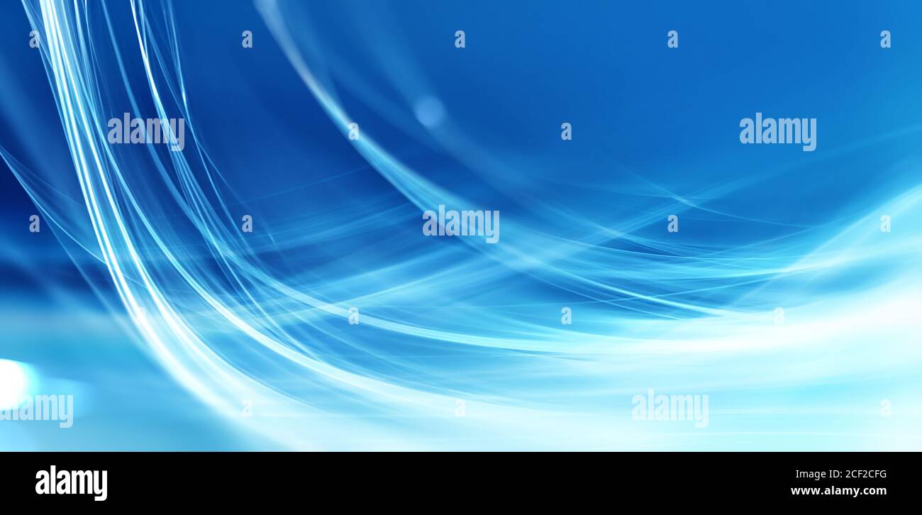 abstract blue background with smooth lines Stock Photo