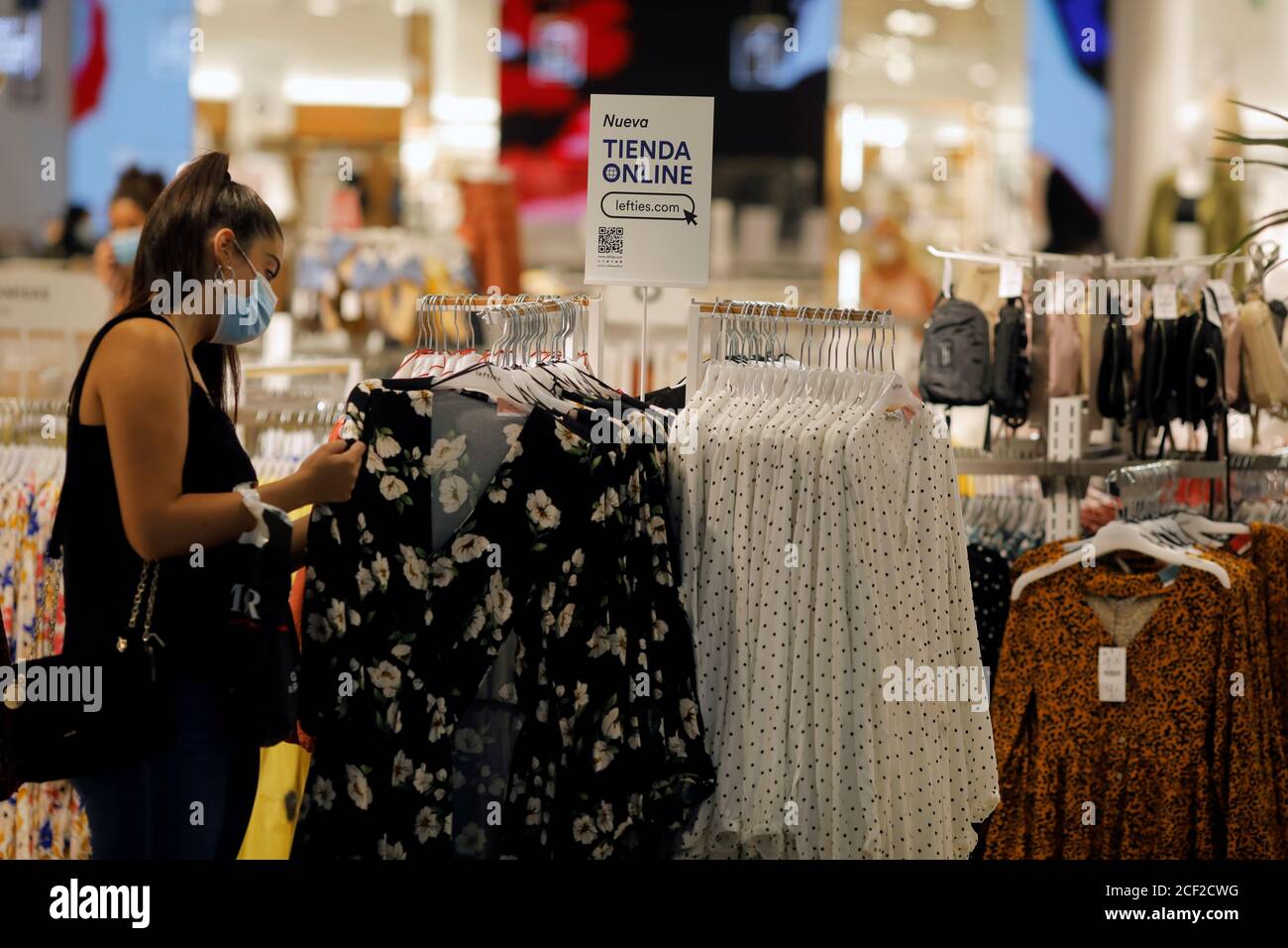 A sign of the new Lefties online shop is seen at a Lefties store, an  Inditex brand, in Malaga, Spain September 3, 2020. REUTERS/Jon Nazca Stock  Photo - Alamy