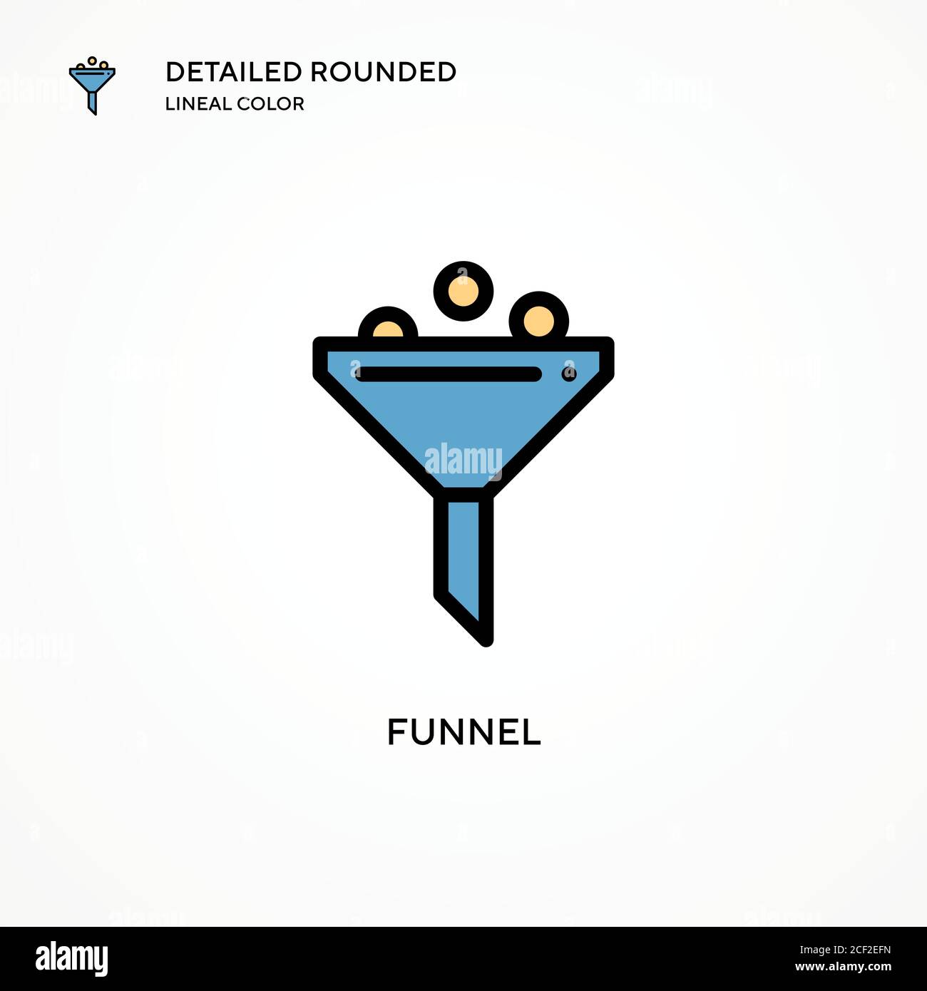 Funnel vector icon. Modern vector illustration concepts. Easy to edit