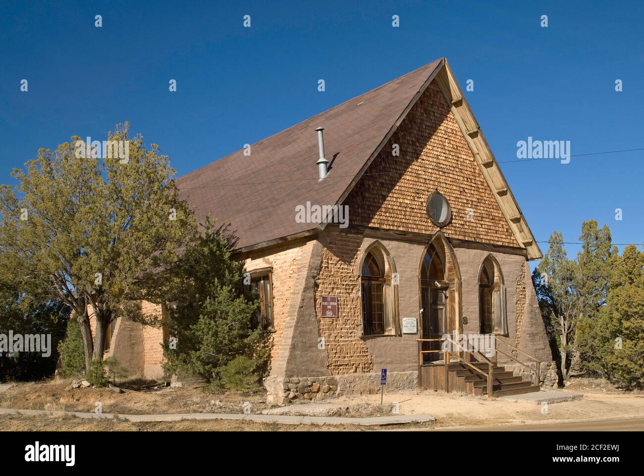 Hearst church, now museum, at Pinos Altos, New Mexico, USA Stock Photo