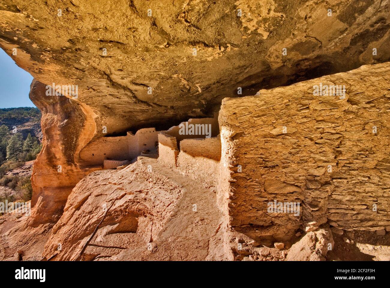 Cave at Gila Cliff Dwellings National Monument, New Mexico, USA Stock Photo
