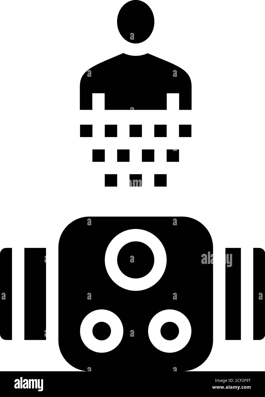 smart watch hologram glyph icon vector illustration Stock Vector Image ...