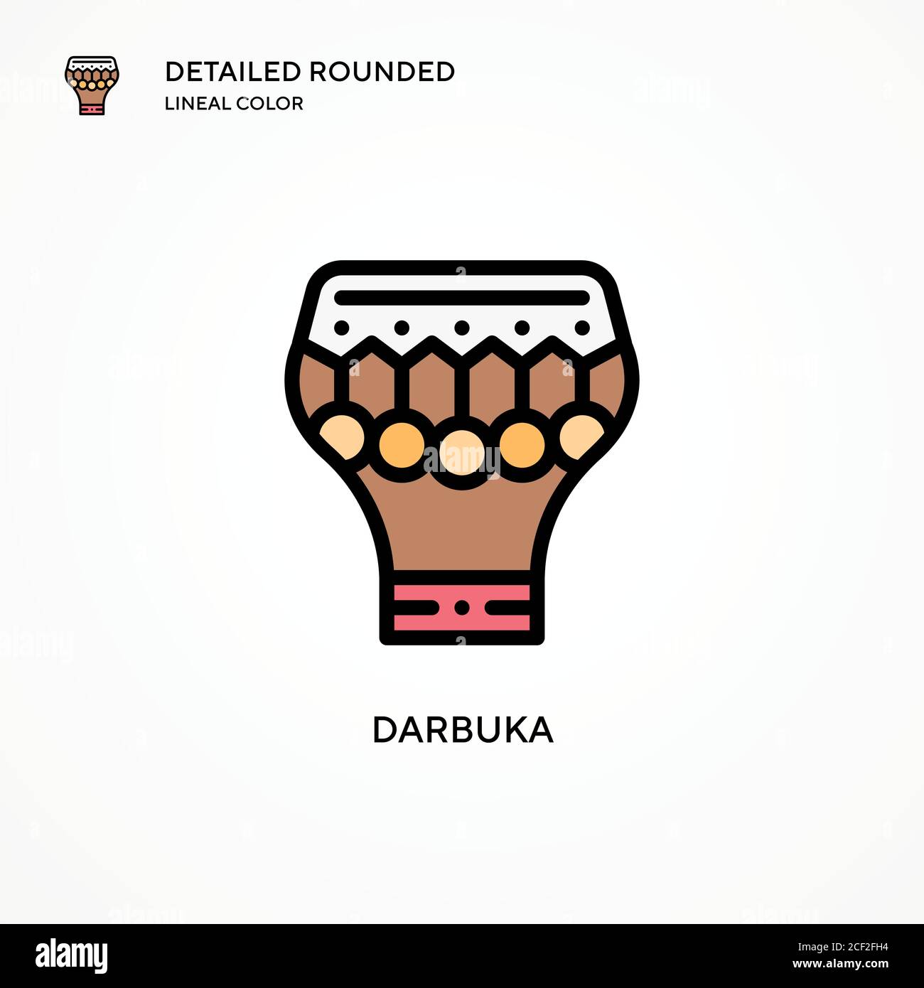 Darbuka vector icon. Modern vector illustration concepts. Easy to edit