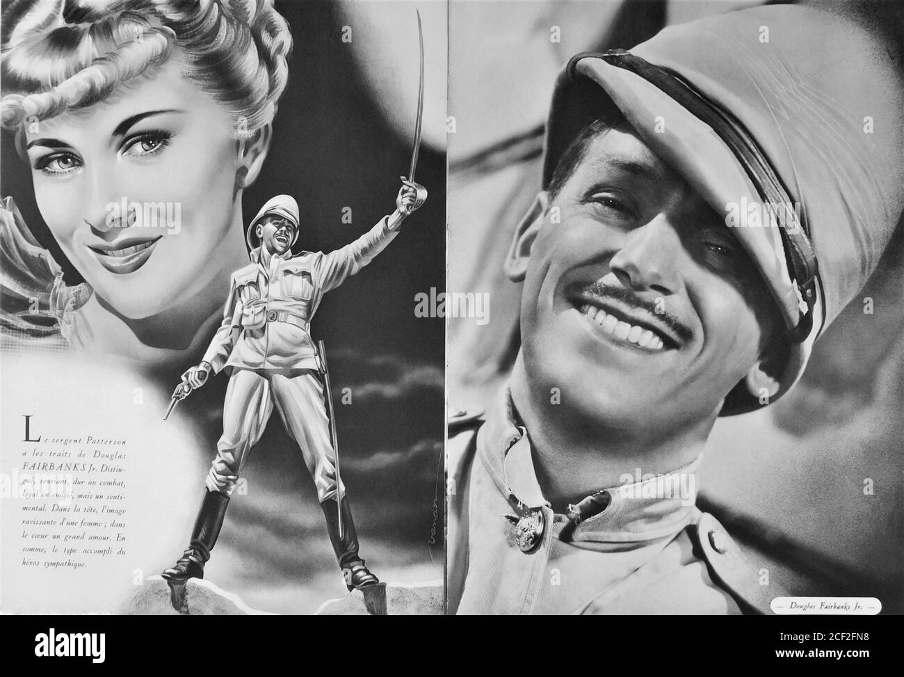 Promotional artwork of JOAN FONTAINE and DOUGLAS FAIRBANKS Jr for CARY