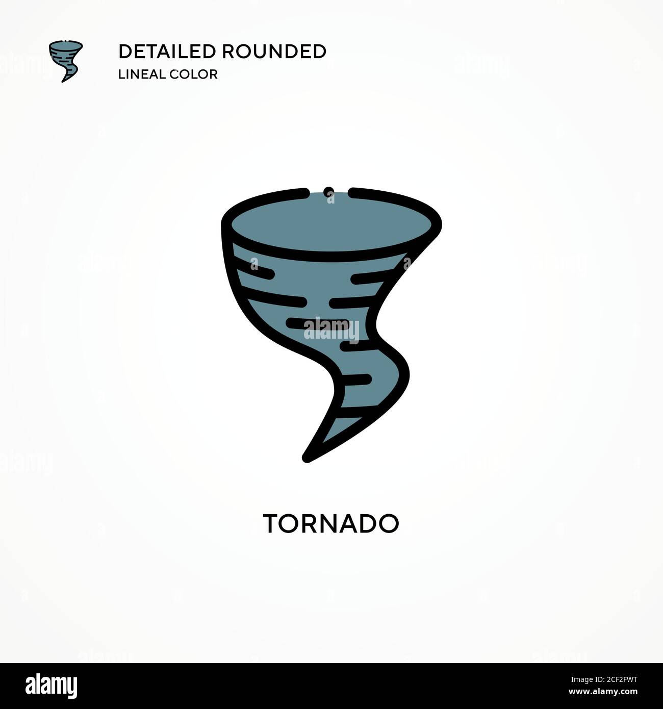 Tornado vector icon. Modern vector illustration concepts. Easy to edit and customize. Stock Vector
