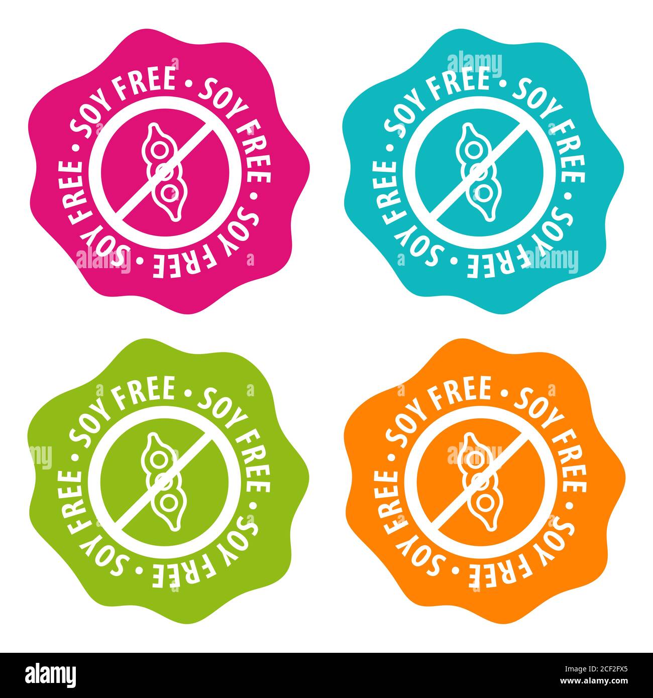 Soy free Badges. Eps10 Vector. Stock Photo
