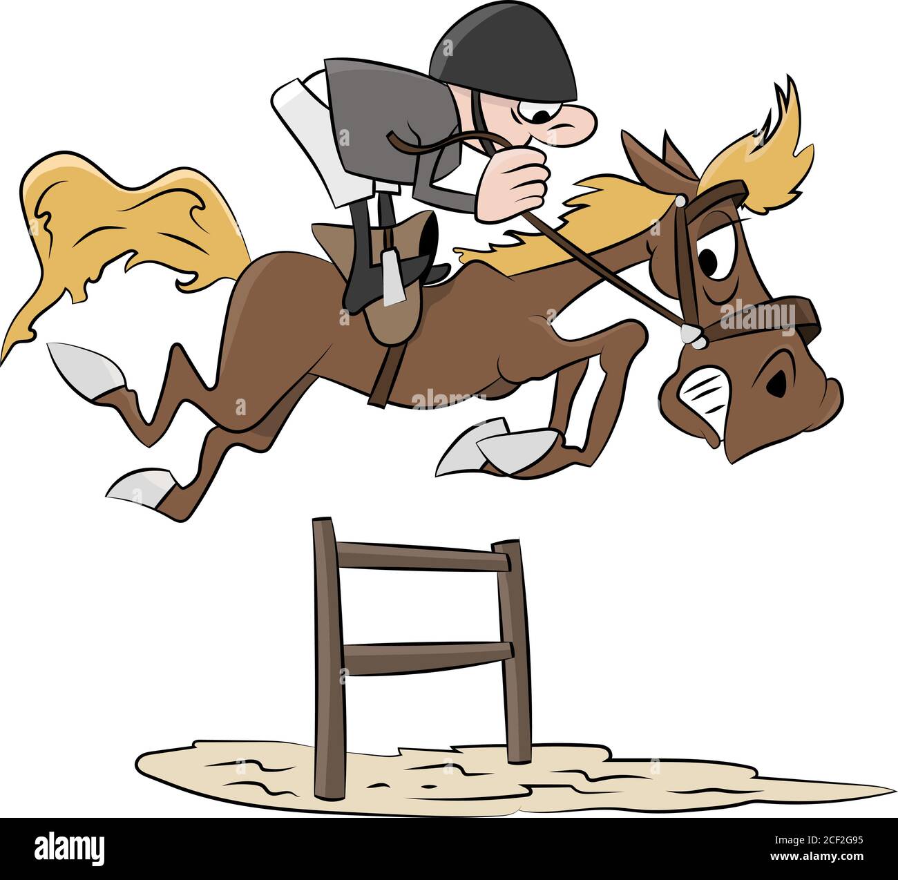 jumping horse cartoon