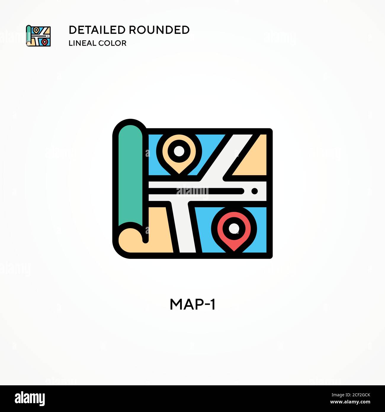 Map-1 vector icon. Modern vector illustration concepts. Easy to edit ...