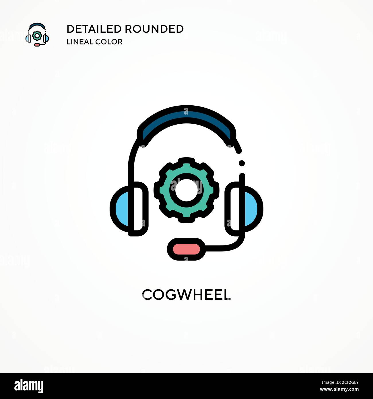 Cogwheel vector icon. Modern vector illustration concepts. Easy to edit ...