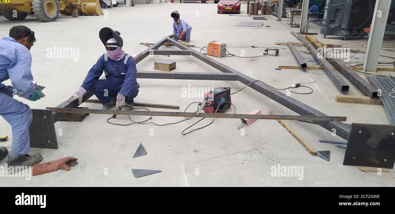 steel Structural fabrication Muscat, Oman Stock Photo Alamy