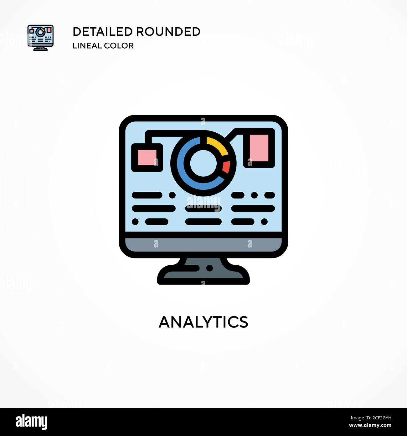 Analytics vector icon. Modern vector illustration concepts. Easy to ...