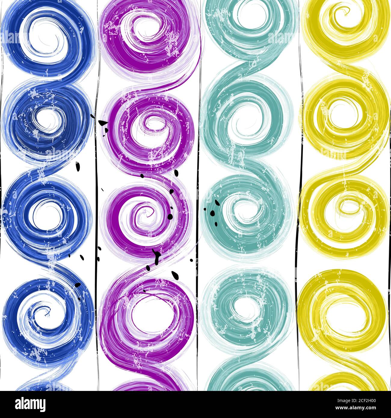 seamless background pattern, with circles, strokes and splashes, grungy Stock Vector