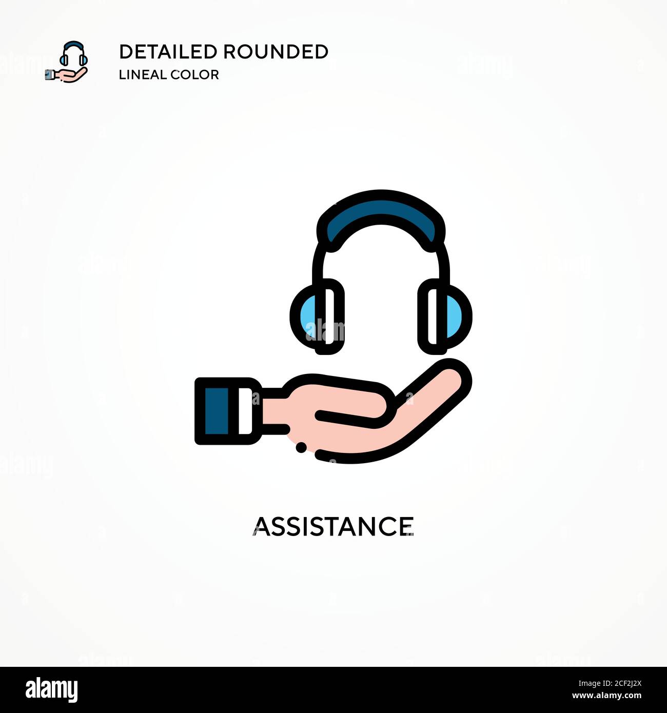 Assistance vector icon. Modern vector illustration concepts. Easy to ...