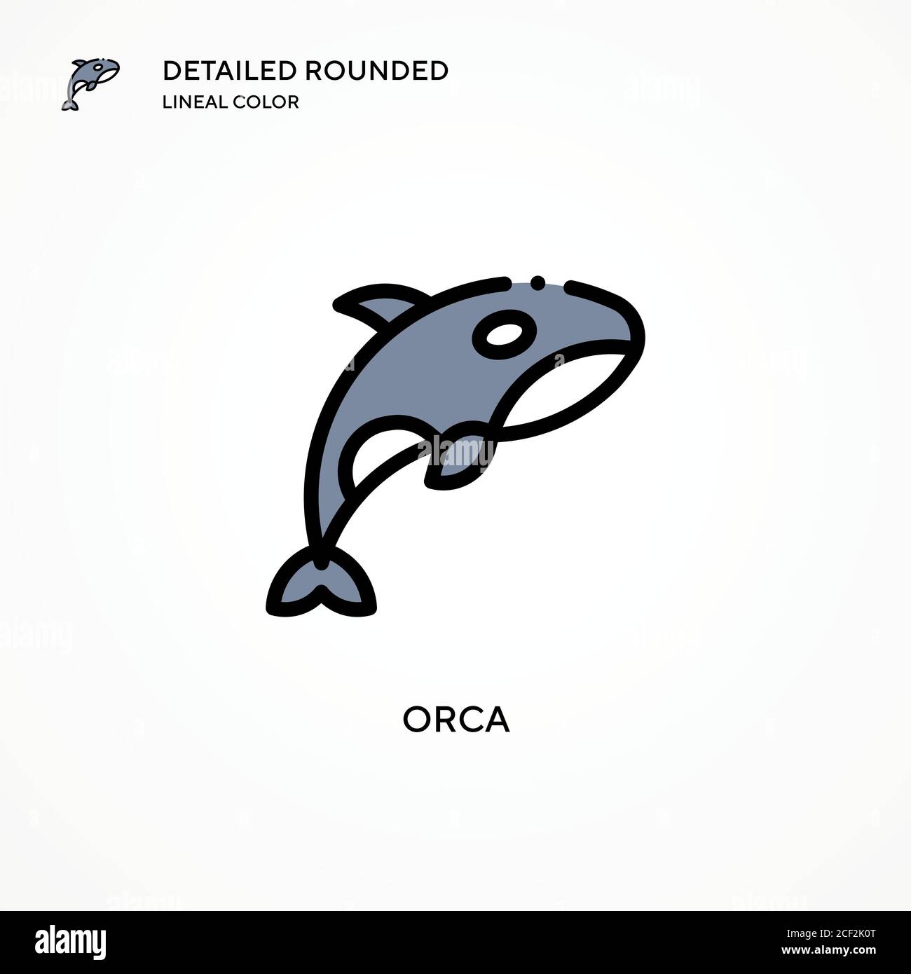 Orca vector icon. Modern vector illustration concepts. Easy to edit and customize. Stock Vector