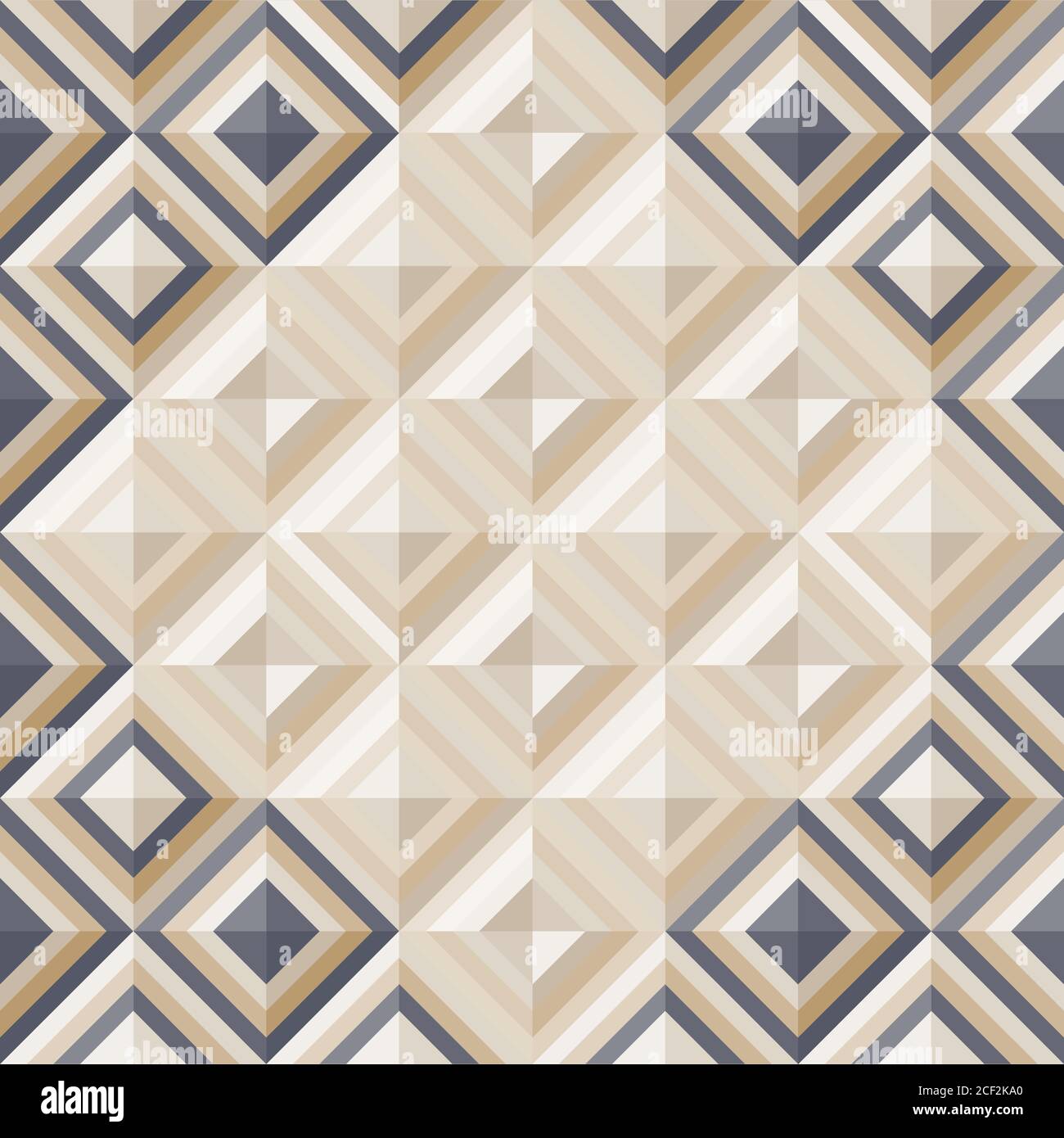Geometrical pattern in dark gray&golden colors, seamless vector background. Stock Vector