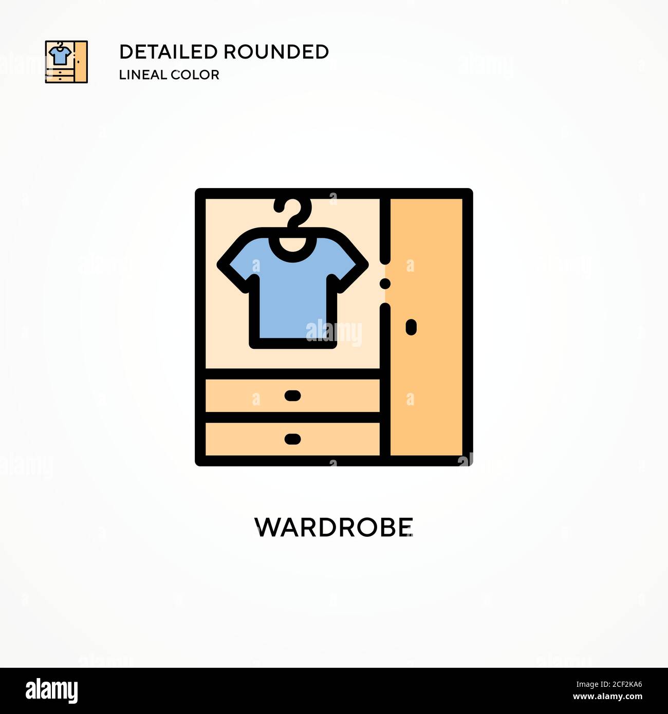 Wardrobe vector icon. Modern vector illustration concepts. Easy to edit and customize. Stock Vector