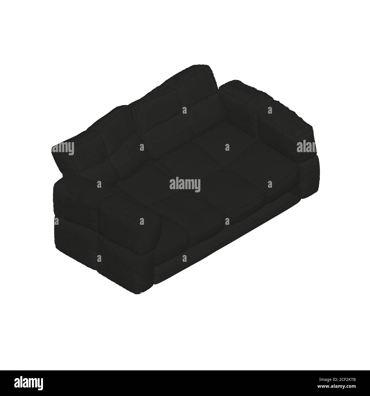 Black low poly leather sofa. Isometric view. 3D. Vector illustration ...