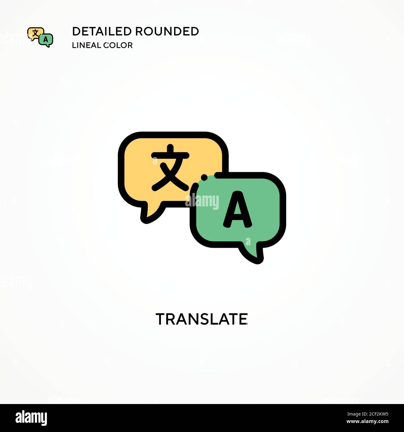 Translate vector icon. Modern vector illustration concepts. Easy to edit and customize. Stock Vector