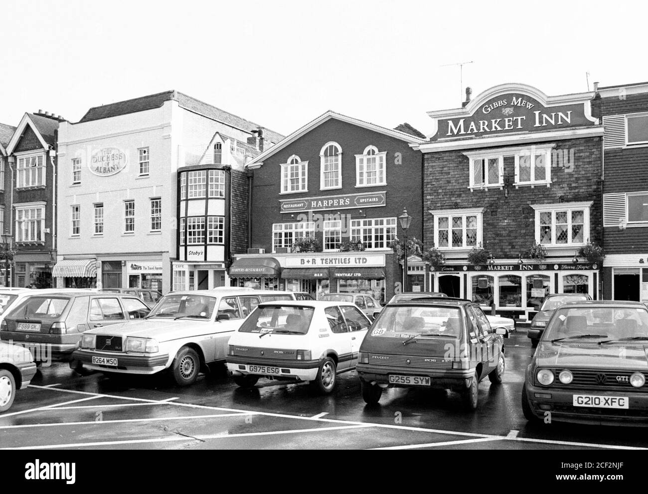 Archive image of Salisbury Market Square, Salisbury. Wiltshire UK. Circa 1994 Stock Photo