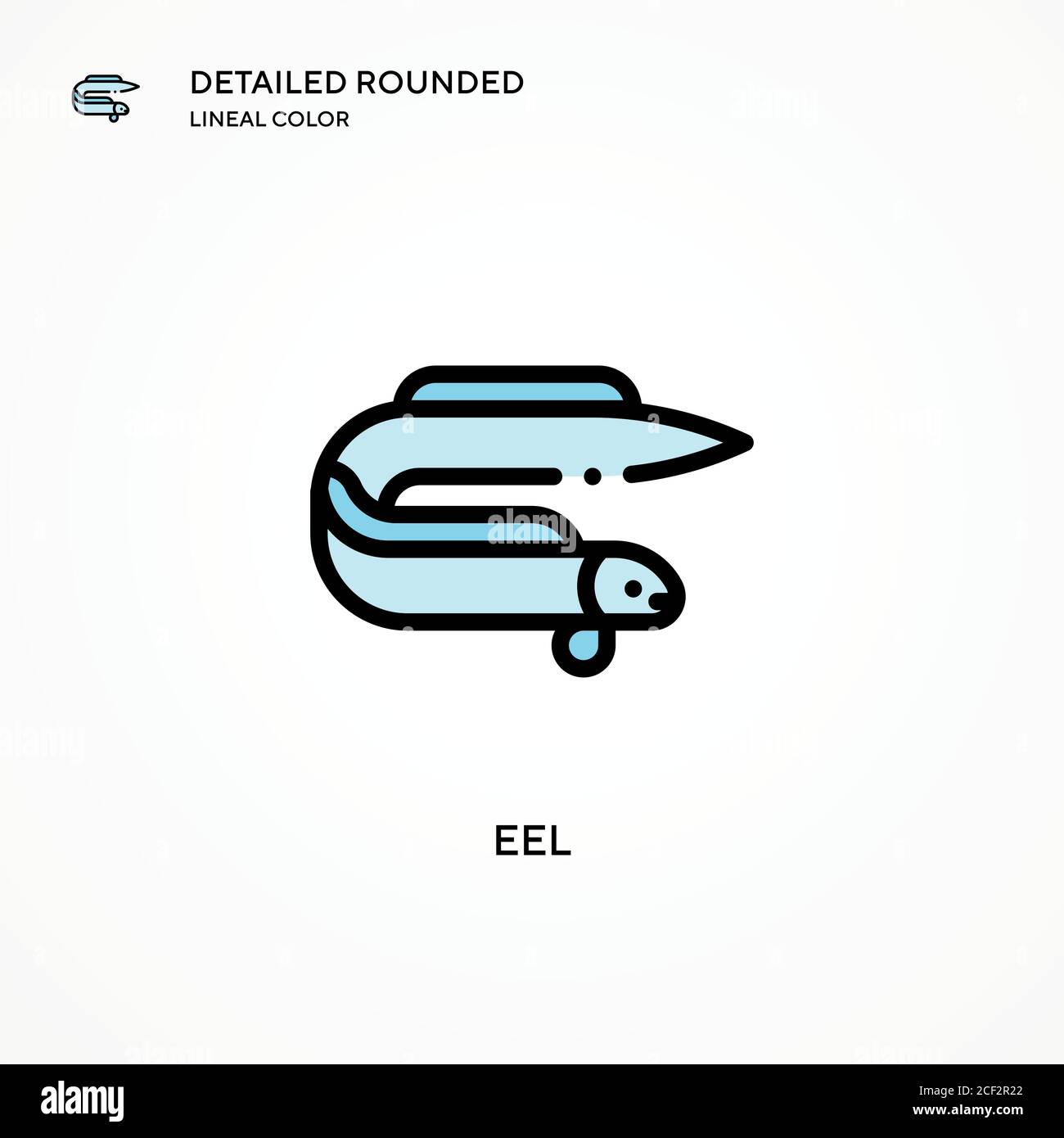 Eel vector icon. Modern vector illustration concepts. Easy to edit and customize. Stock Vector