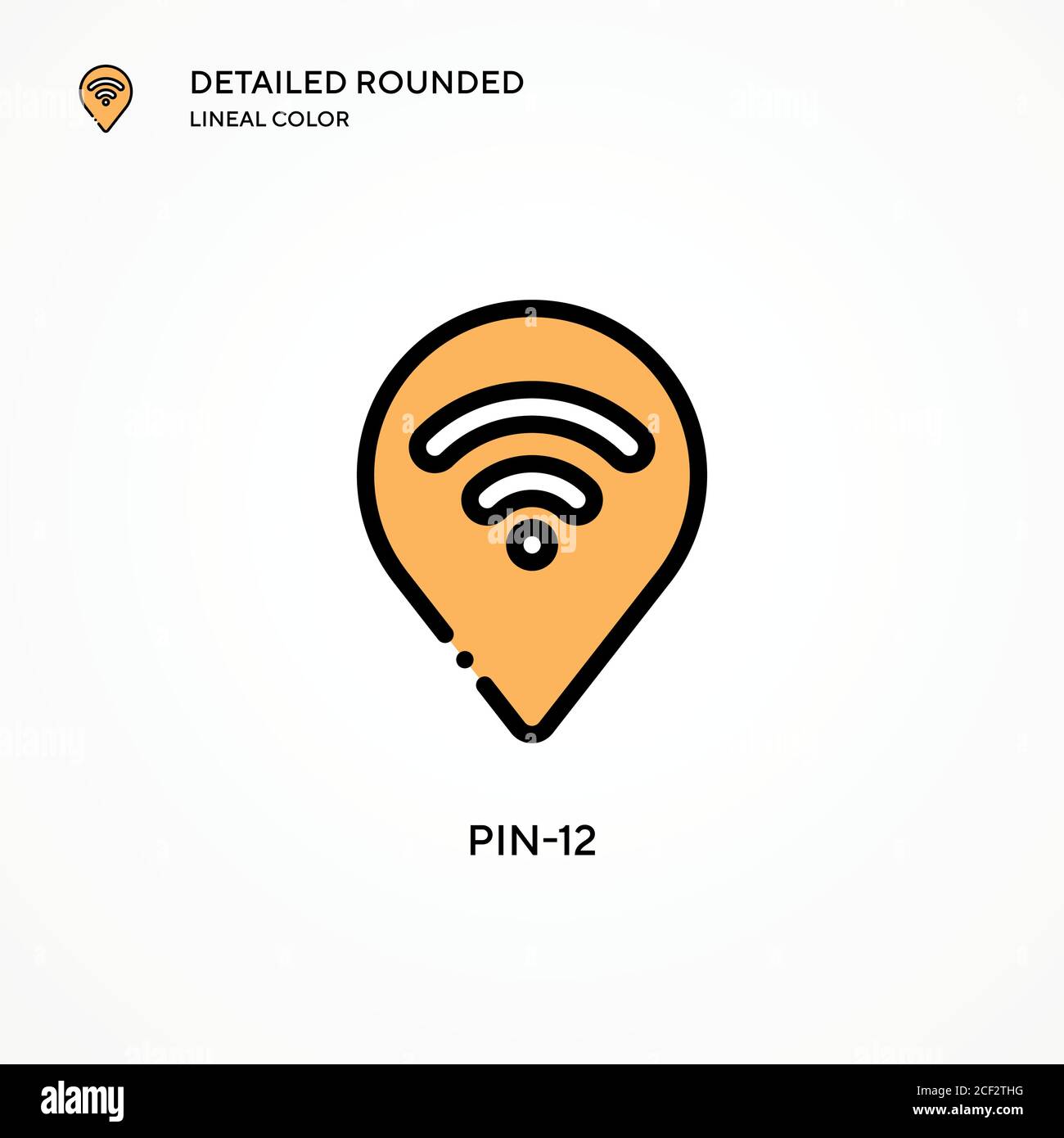 Pin-12 vector icon. Modern vector illustration concepts. Easy to edit and customize. Stock Vector