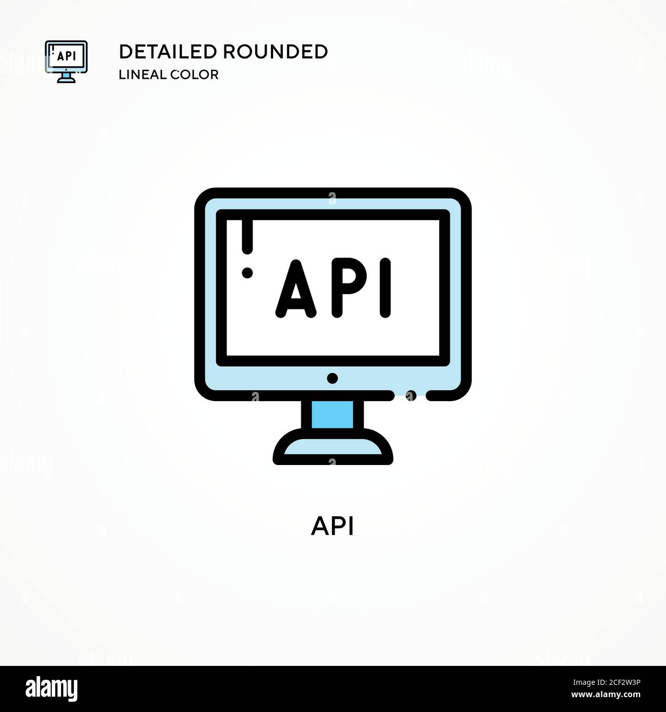 Api vector icon. Modern vector illustration concepts. Easy to edit and customize. Stock Vector