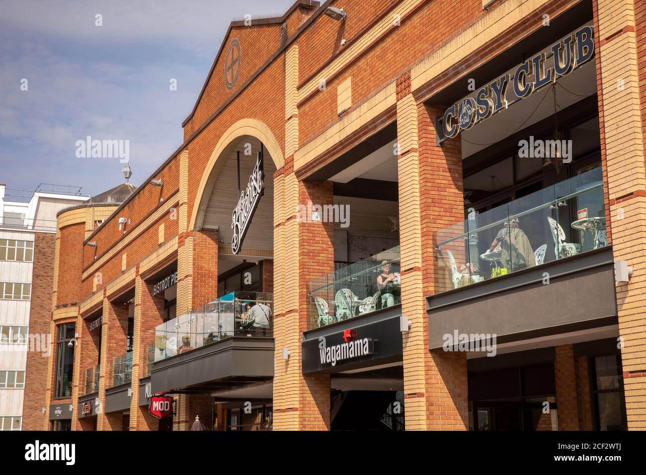 UK, England, Coventry, Broadgate, Cathedral Lanes shopping centre, 1st floor bars and restaurants Stock Photo