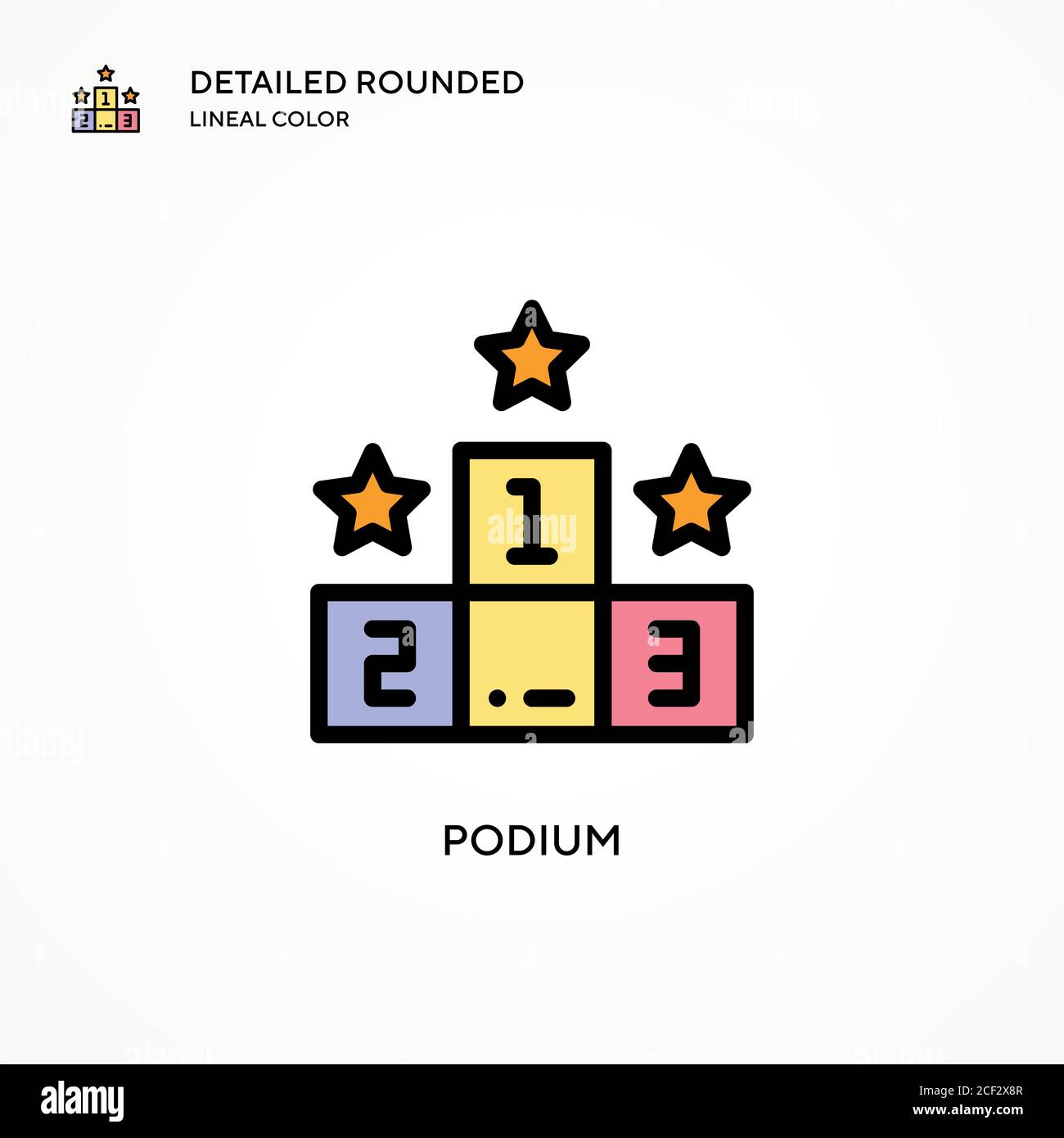 Podium vector icon. Modern vector illustration concepts. Easy to edit ...
