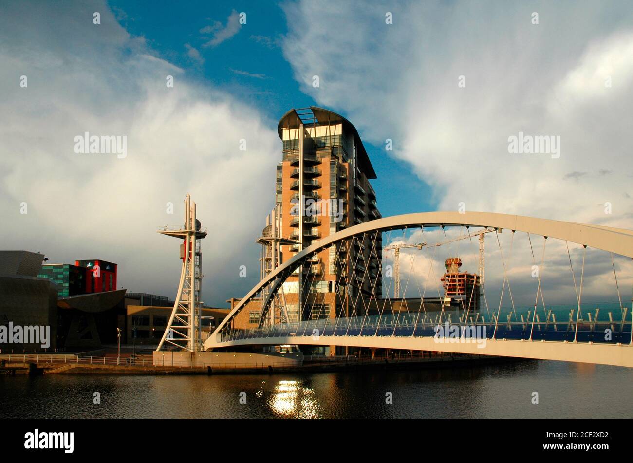 The Millennium (Lowry) footbridge and Imperial Point apartment block