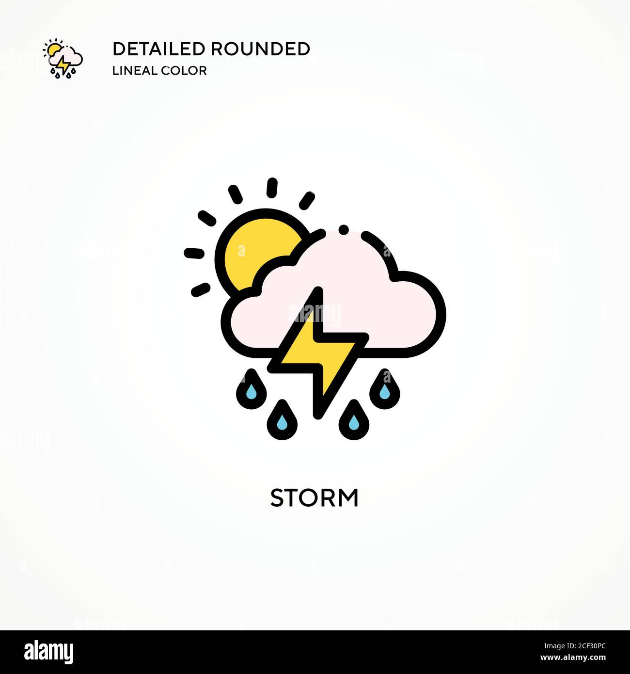 Storm vector icon. Modern vector illustration concepts. Easy to edit ...