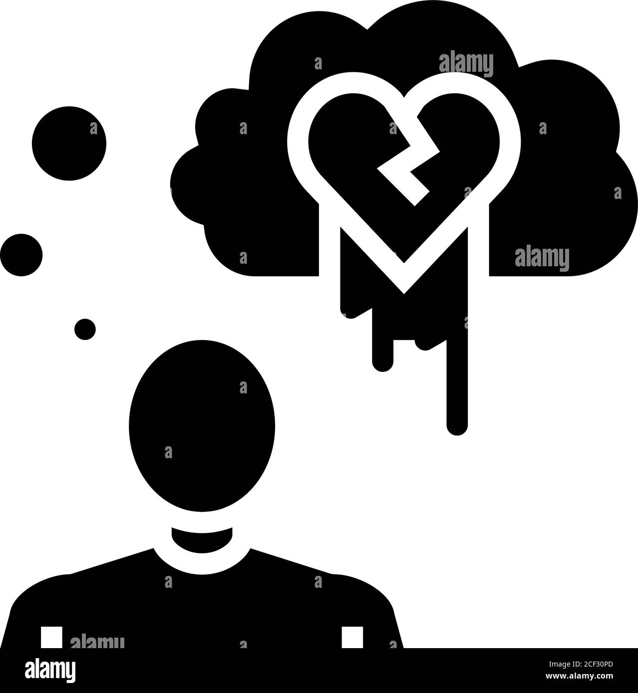 suicide psychological problems glyph icon vector illustration Stock ...