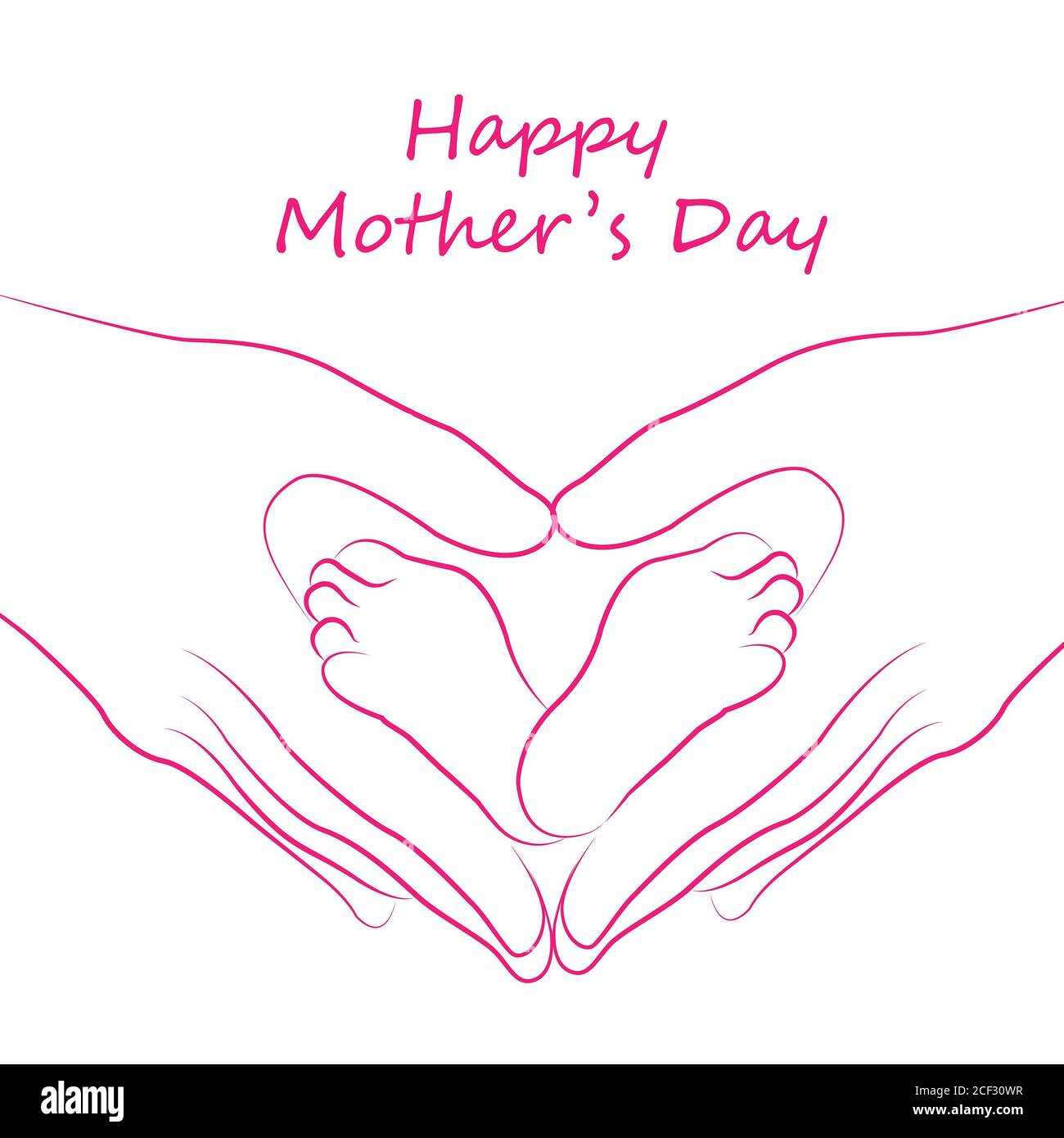 Happy mothers day illustration concept Stock Photo