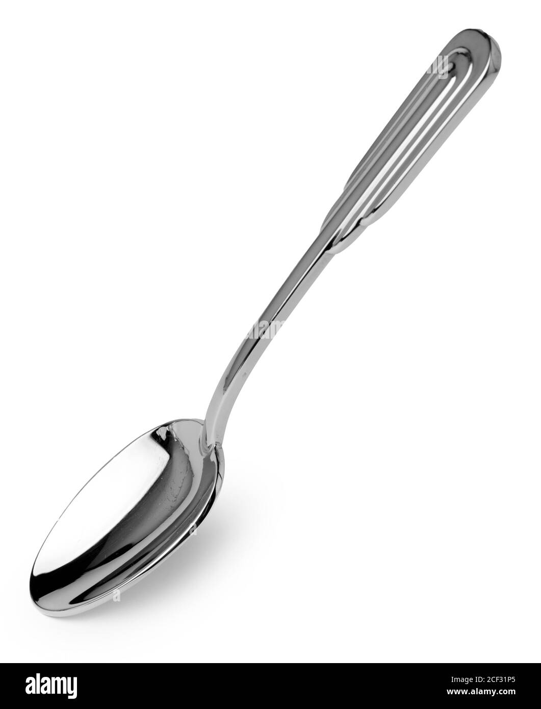 Metal steel spoon isolated on white background Stock Photo - Alamy