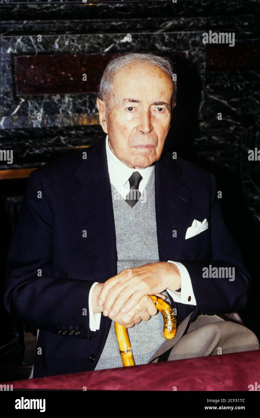 Antoine Pinay attends the celebration of his 100th anniversary, Saint