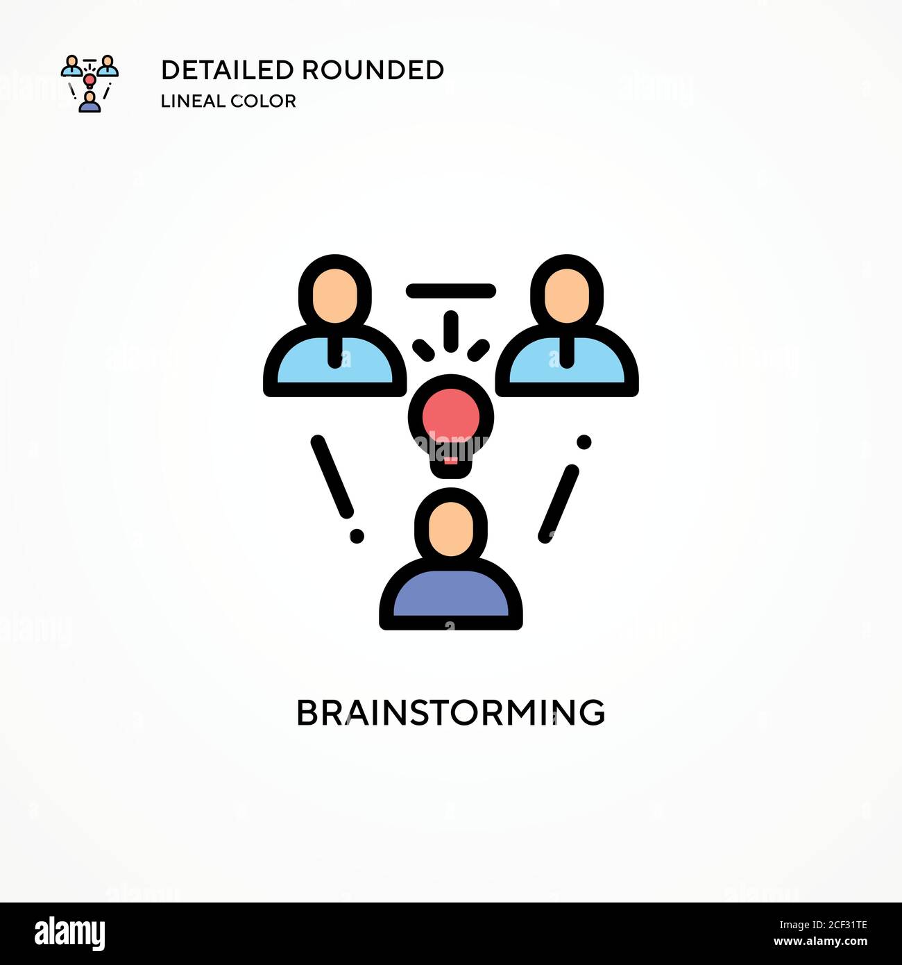 Brainstorming vector icon. Modern vector illustration concepts. Easy to ...