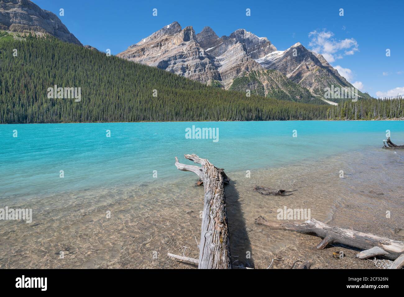 Peyto Lake and surrounding mountains in Banff National Park, Alberta ...